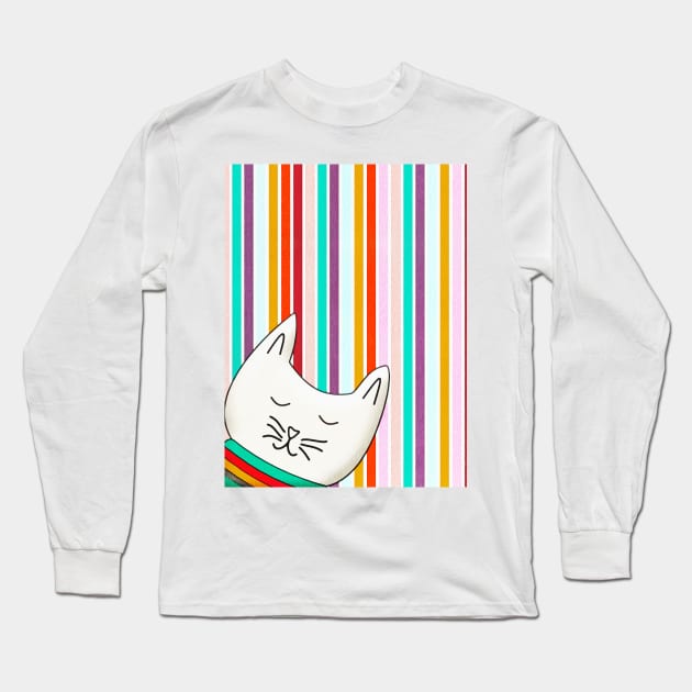 FUNNY CAT DESIGN Long Sleeve T-Shirt by NASMASHOP